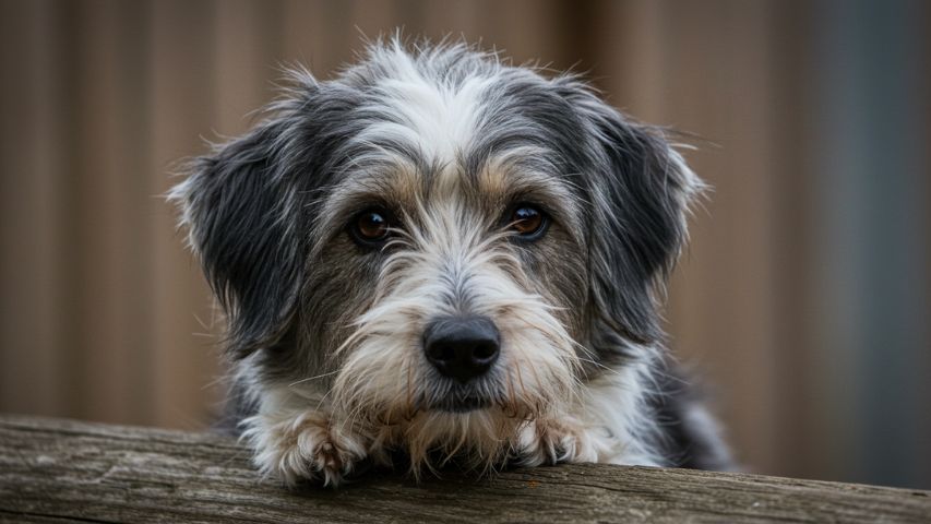 عکس سگ پشمالو در خانه